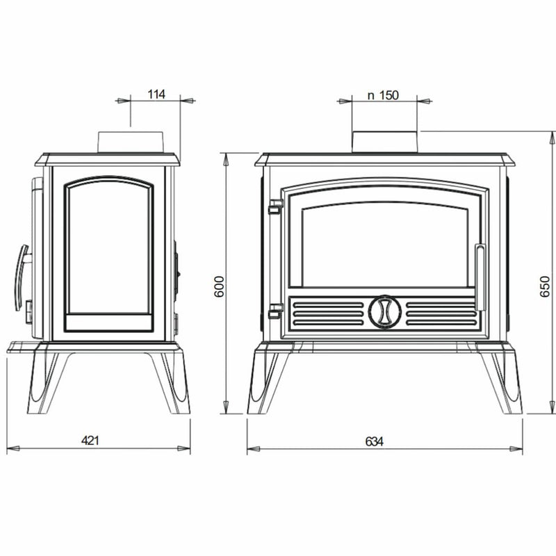 Poêle à bois - SAMARA 6kw