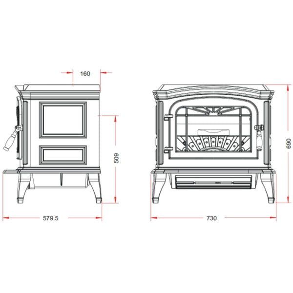 Poêle à Bois - BRADFORD 9 kW