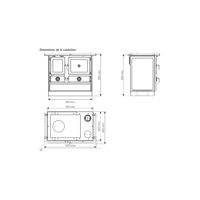 Cuisinière à bois Magnum SD 10 kw