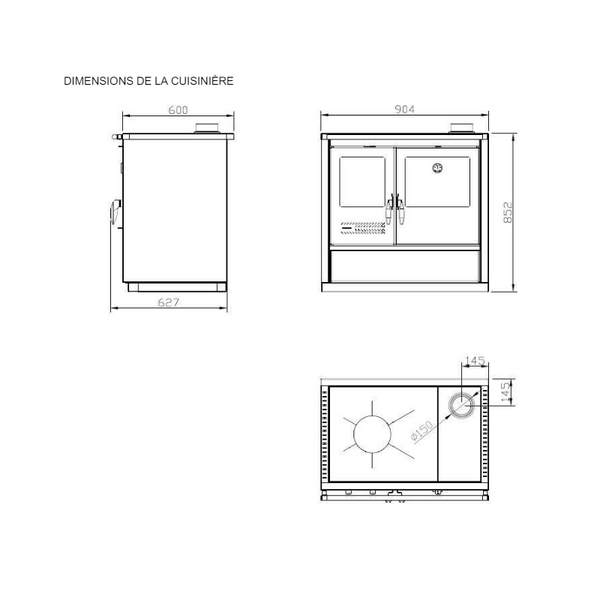 Cuisinière à Bois North 9 kw