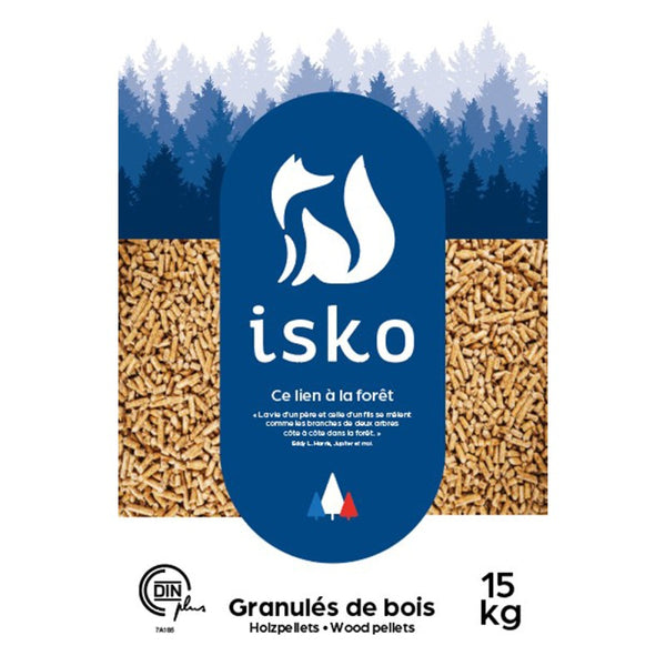 Demi-palette de granulés de bois ISKO - 35 sacs