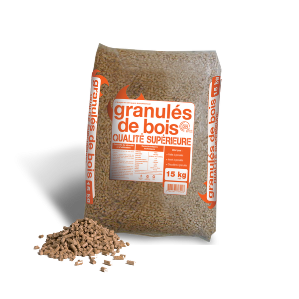 Granulés de bois premium - Palette de 72 sacs