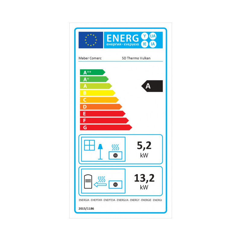 Pack poêle à Bois Hydro Thermo Vulkan Sortie dessus 18 kW