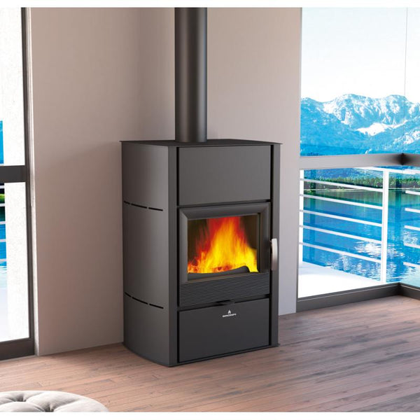 Poêle à bois bouilleur raccordable - BRONPI HydroNova Plus 15 kW