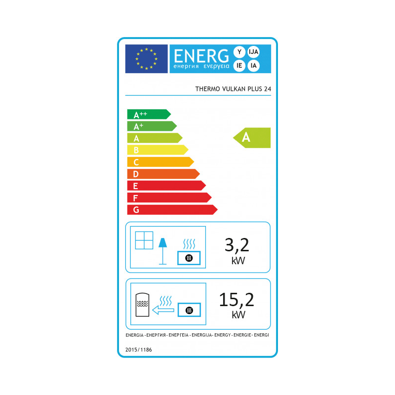 Poêle à bois bouilleur Thermo Vulkan plus 19 kw