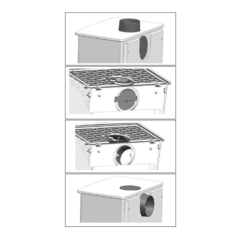 Poêle à bois étanche SUPRA Larry sur bûcher 8,5 kW