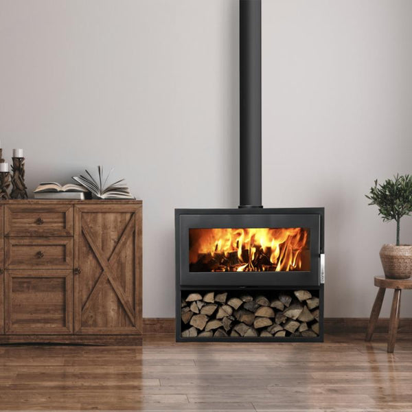 Poêle à bois étanche SUPRA Larry sur bûcher 8,5 kW