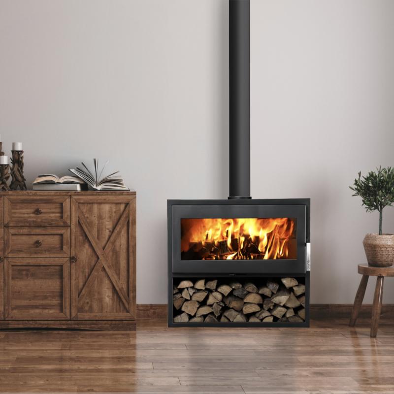 Poêle à bois étanche SUPRA Larry sur bûcher 8,5 kW