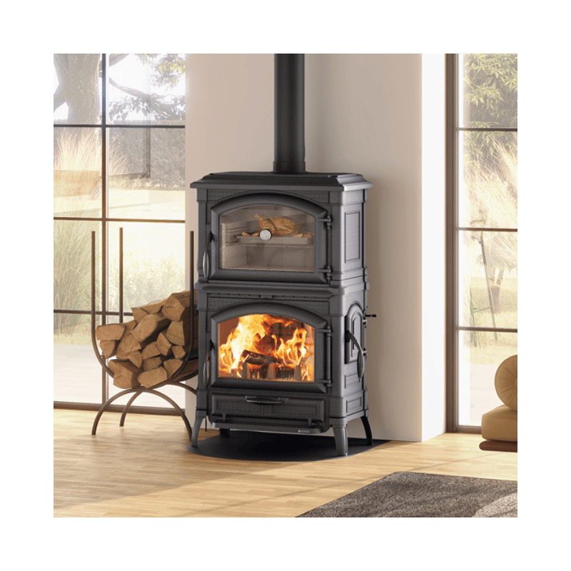 Poêle à bois Isotta Forno EVO noir anthracite 11 kw