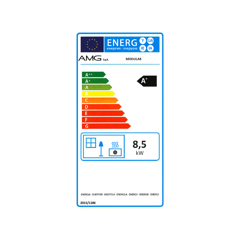 Poêle à bois Modula Square 8.5 kw