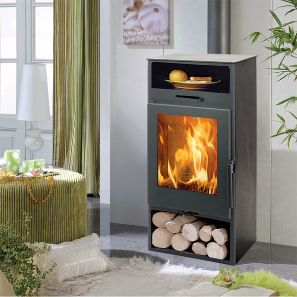 Poêle à bois avec chauffe plat NIJAR 6,3 kw