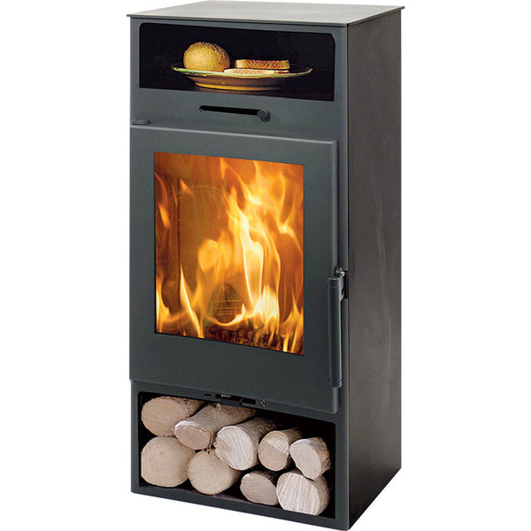 Poêle à bois avec chauffe plat NIJAR 6,3 kw