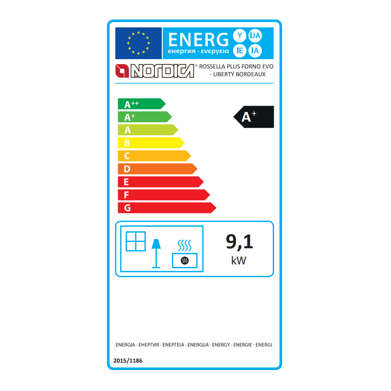 Poêle à bois avec four Rossella Plus Forno Evo 10,6 kw