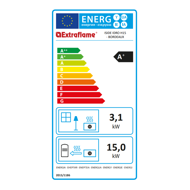 Poêle à granulés hydro Iside Idro H15 18,1 kw