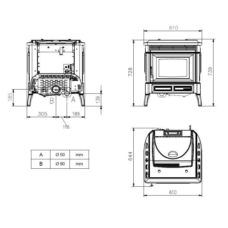 Poêle à Granulés Teodora Evo 8 kw