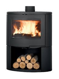 Poêle à bois en fonte SUPRA Pacco sur bûcher 10 kW